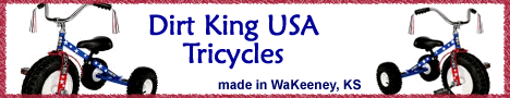 American-Made Dirt King Tricycles and Wagons