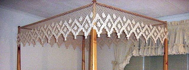 Hand Tied Fishnet Bed Canopies, made in North Carolina