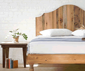 Handcrafted wooden headboard by Urban Billy